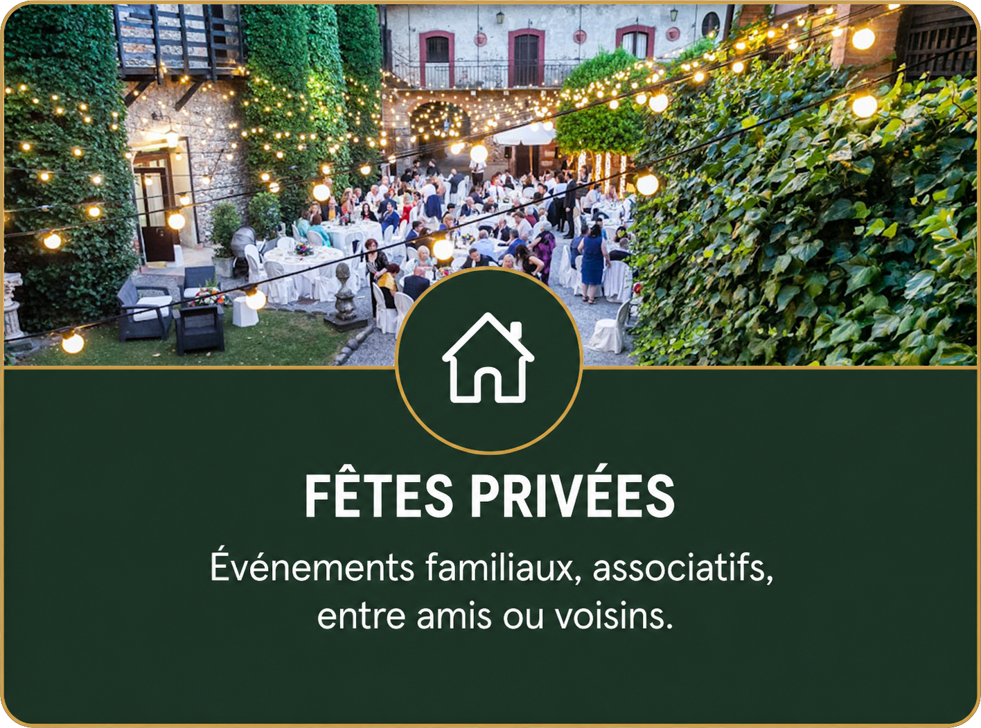 Carte fêtes privées